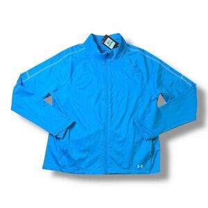 Under Armour Women's Train Cold Weather Jacket Sz Large Full Zip Bright Blue NWT